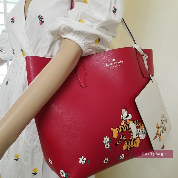 BEAUTIFUL PRESENT TIGGER REVERSIBLE TOTE DISNEY COLLECTION KATE SPADE NOVELTY - Picture 8 of 10
